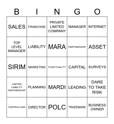 CYBER UP! Bingo Card