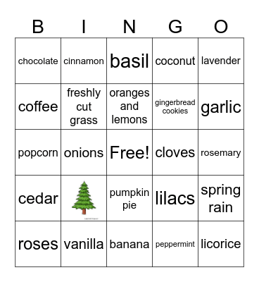 Aromas Bingo Card