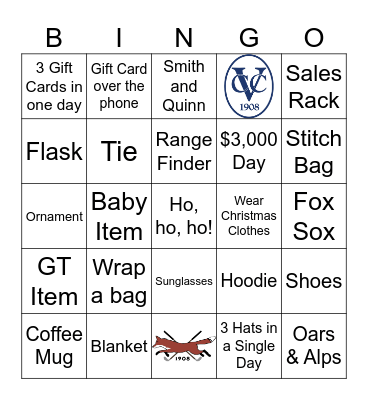 CCV Holiday Bingo Card