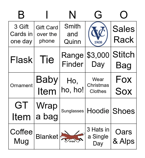 CCV Holiday Bingo Card
