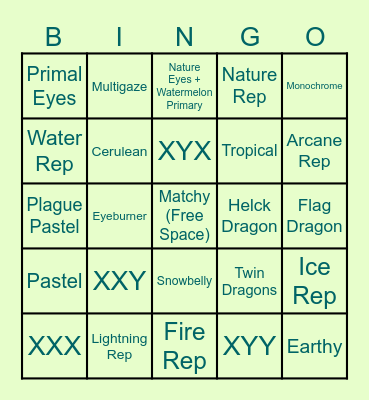 G1 Hatch Wishes Bingo Card