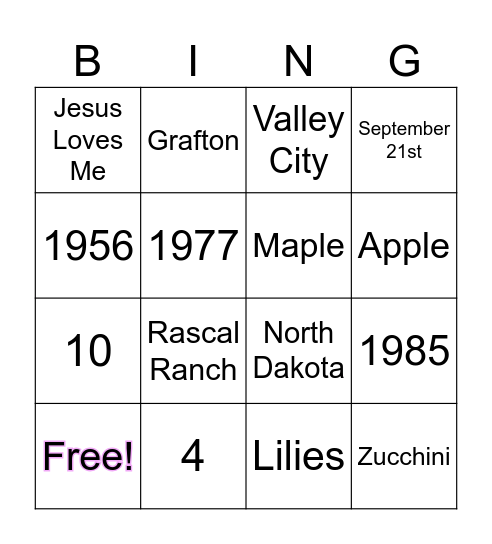 Mary Creviston Birthday Bingo! Bingo Card