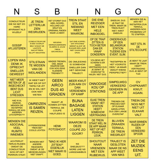 Ultimate NS bingo Card