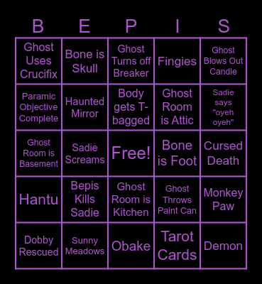 BLACKLIGHT BINGO Card