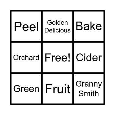 Apple BINGO Card