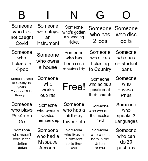 Salt Regional People Bingo Card