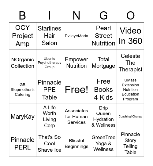 We Outside! Not Your Average Self-Care Day Bingo Card