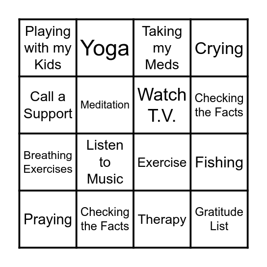 Wellness Toolbox Bingo Card