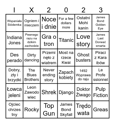 White Party Bingo Card