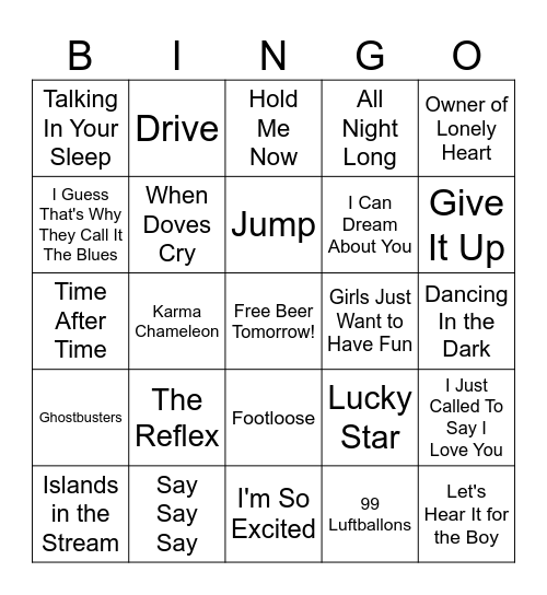 z1984 Bingo Card