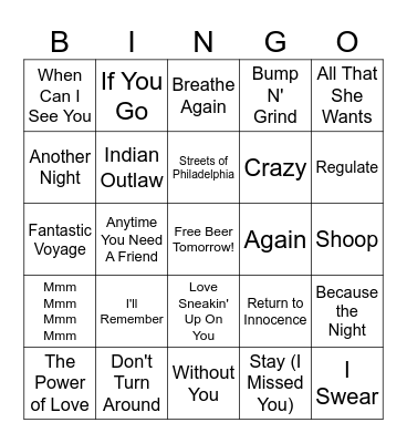z1994 Bingo Card