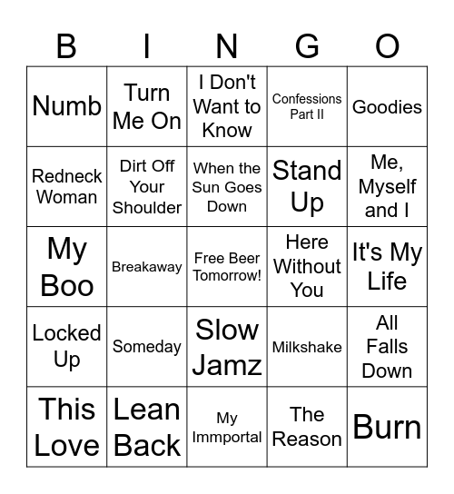 z2004 Bingo Card