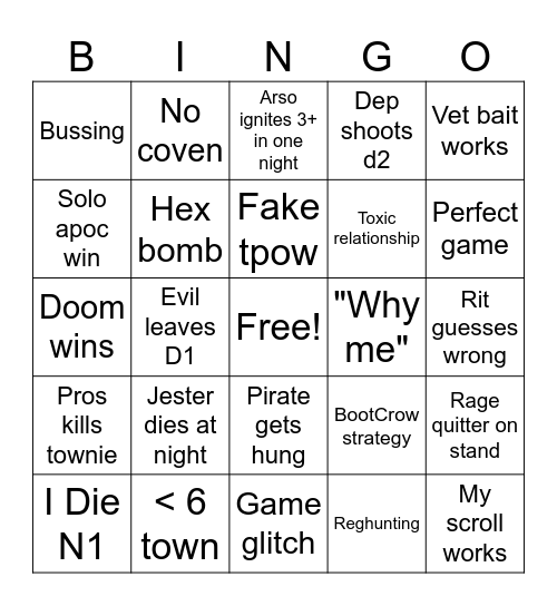 !bingo Card