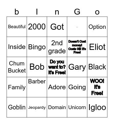 whatever Bingo Card
