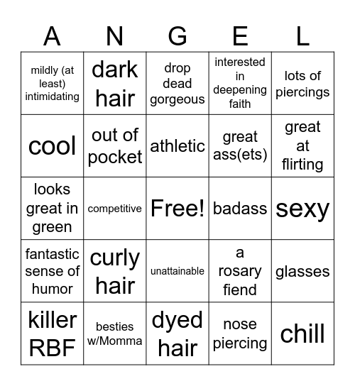 Angels Bingo Card