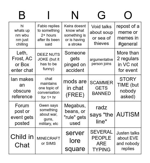 TIC BINGO Card