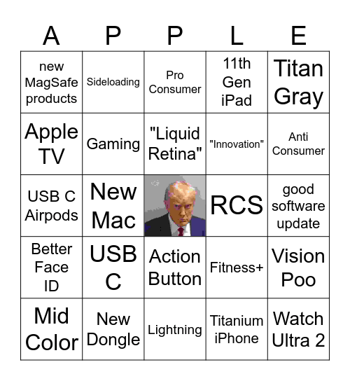 Apple Wondercuck 2023 Bingo Card