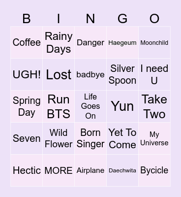 Je @rchives7🤠 Bingo Card