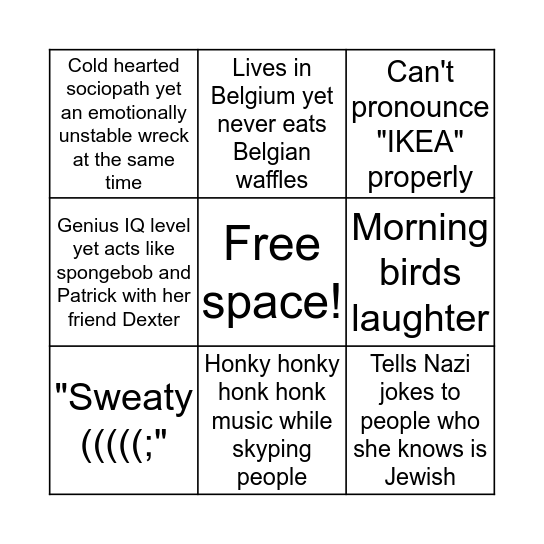 Anesa bingo Card