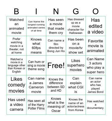 AVTF ICebreaker Bingo Card