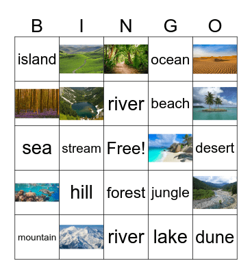 LANDSCAPES ALH1 10.1 Bingo Card