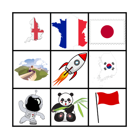 Beautiful China Bingo Card