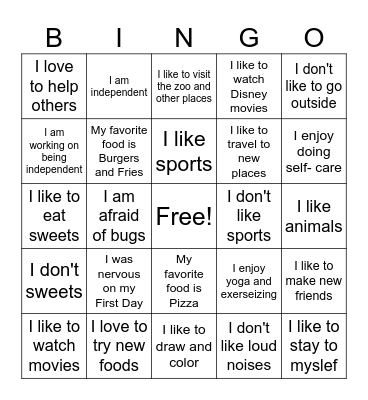 Intro to Pride Bingo Card