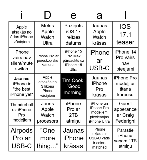 iDeal Bingo - Wanderlust 09.2023 Bingo Card