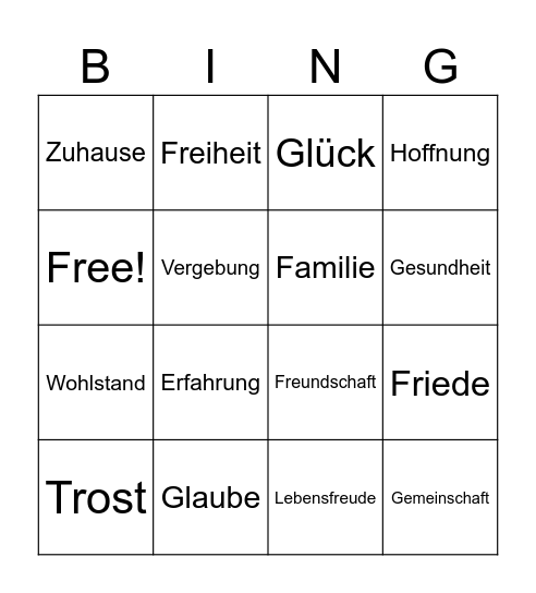 Segens Bingo Card