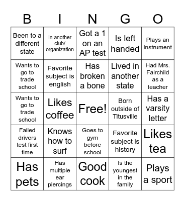 Bingo Card