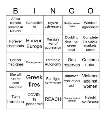 SOTEU Bingo Card