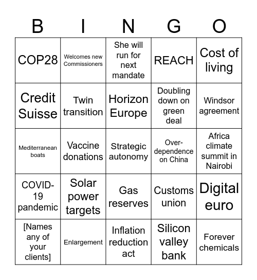 SOTEU Bingo Card