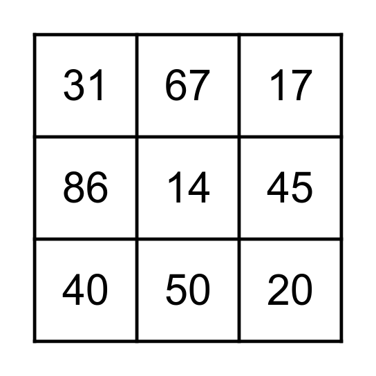Bingo Card