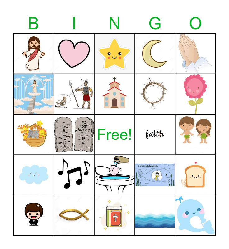 CHURCH BINGO Card