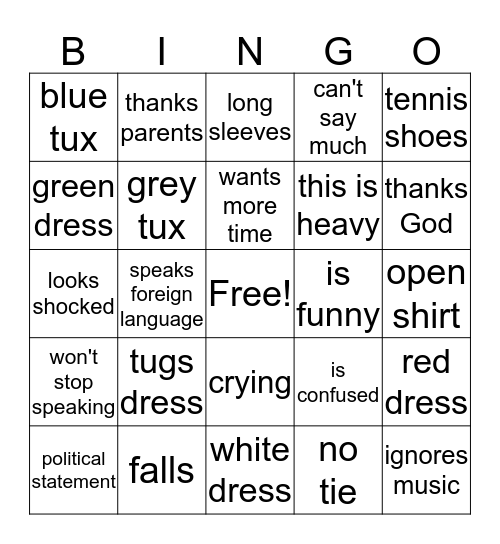 Winner Winner Bingo Card