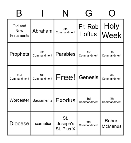 How Much Do You Know Grade 5/6 Bingo Card