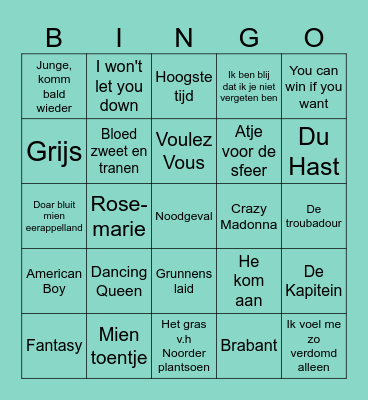 HANENDAG 2023 Bingo Card