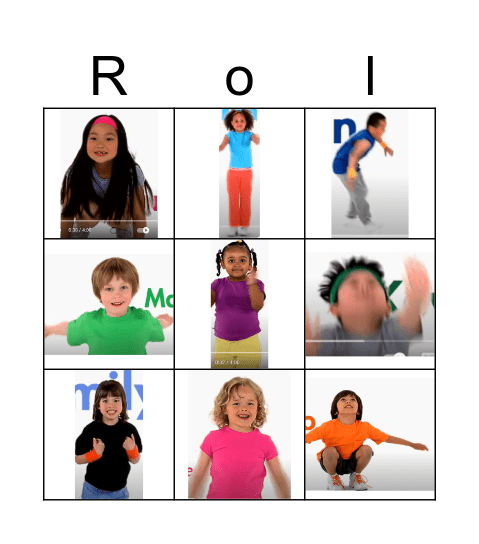 Roll Play Bingo Card