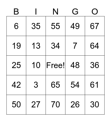C&C Adult Day Healthcare Center Bingo Card