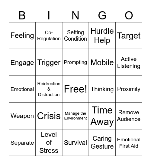 TCI BINGO Card