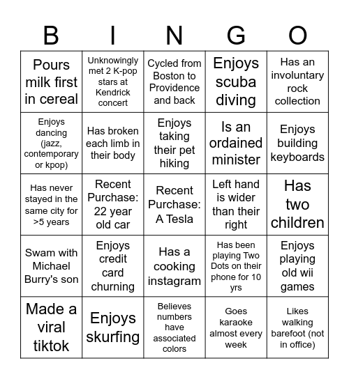 Sep 11 Cohort - DC Bingo Card