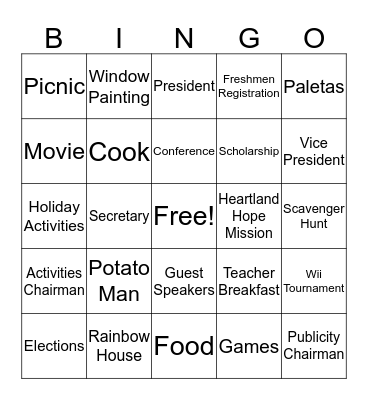Latino Leaders Bingo Card