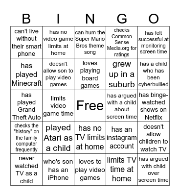 6th Grade Bingo: Find someone who... Bingo Card