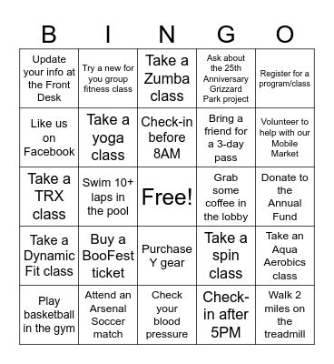 October 2023 Bingo Card