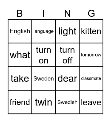 ILE2 Unit 1 Bingo Card