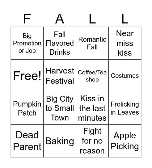 Hallmark Bingo! Bingo Card