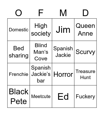 OCMD Writing Bingo! Bingo Card