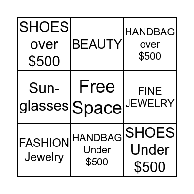 Cross-sell Bingo Card