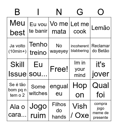 Handsforup Bingo Card
