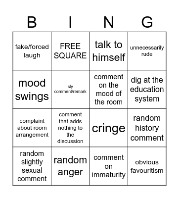 BINGO Card
